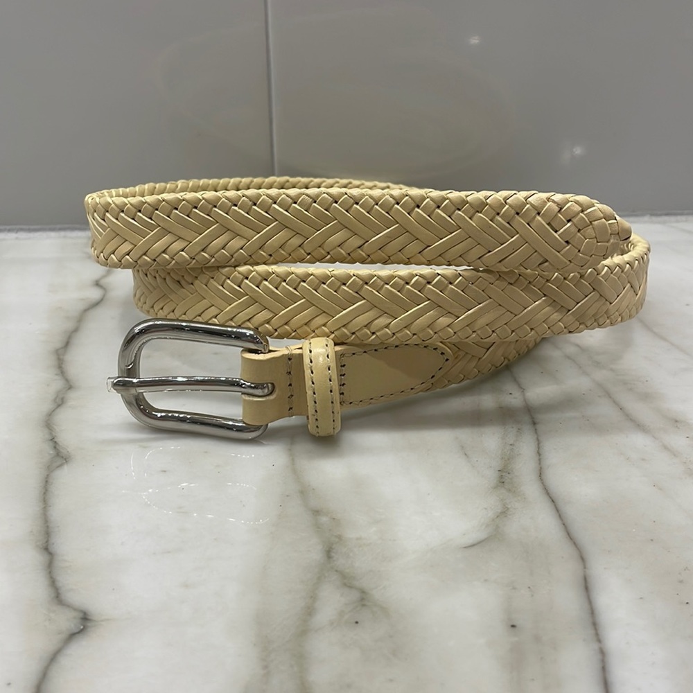 NWT Vintage Talbots Genuine Leather Braided Belt